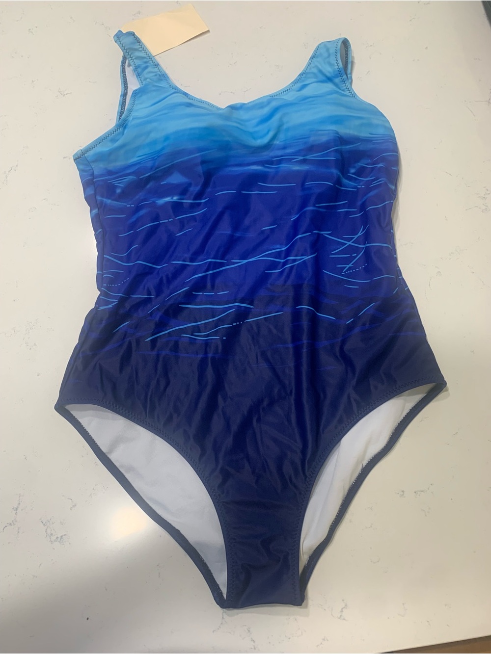 Women Assorted Swimsuits…Total (3)All One PCs. Ombre Blue One-Piece Swimsuit